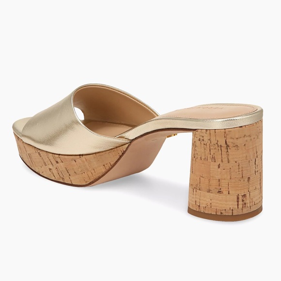 Veronica Beard Dali 70MM Metallic Leather Platform Sandals - Picture 5 of 12